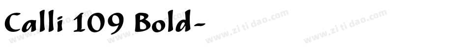 Calli 109 Bold字体转换